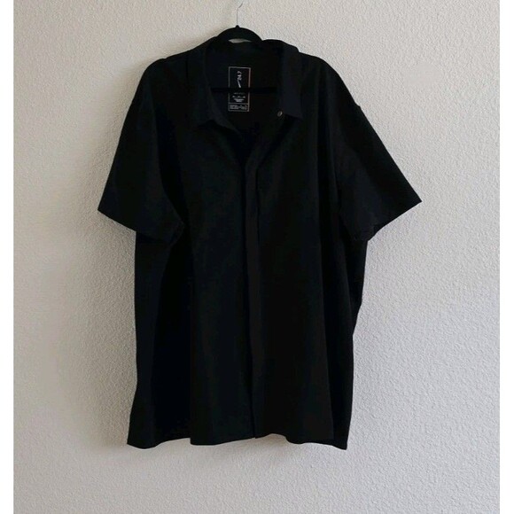 Nike 24.7 Perfect stretch Dri fit Techwear Gorp Snap Down Shirt Black Size 4XL - Picture 2 of 11